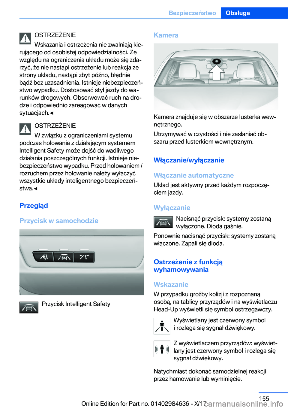 BMW 4 SERIES GRAN COUPE 2018  Instrukcja obsługi (in Polish) �O�S�T�R�Z�E 8�E�N�I�E
�W�s�k�a�z�a�n�i�a� �i� �o�s�t�r�z�e 9�e�n�i�a� �n�i�e� �z�w�a�l�n�i�a�j�