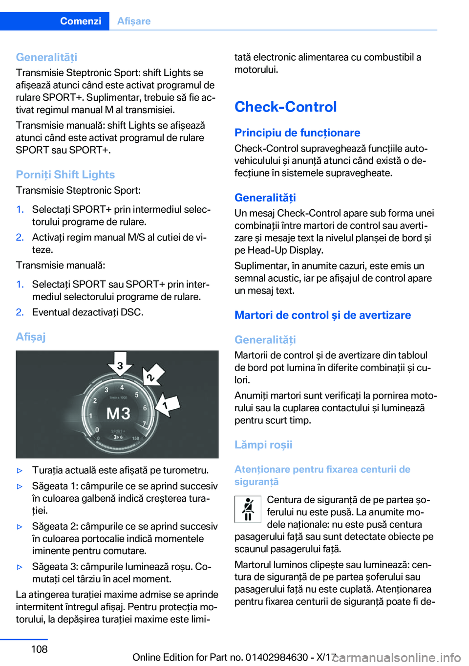 BMW 4 SERIES GRAN COUPE 2018  Ghiduri De Utilizare (in Romanian) �G�e�n�e�r�a�l�i�t�