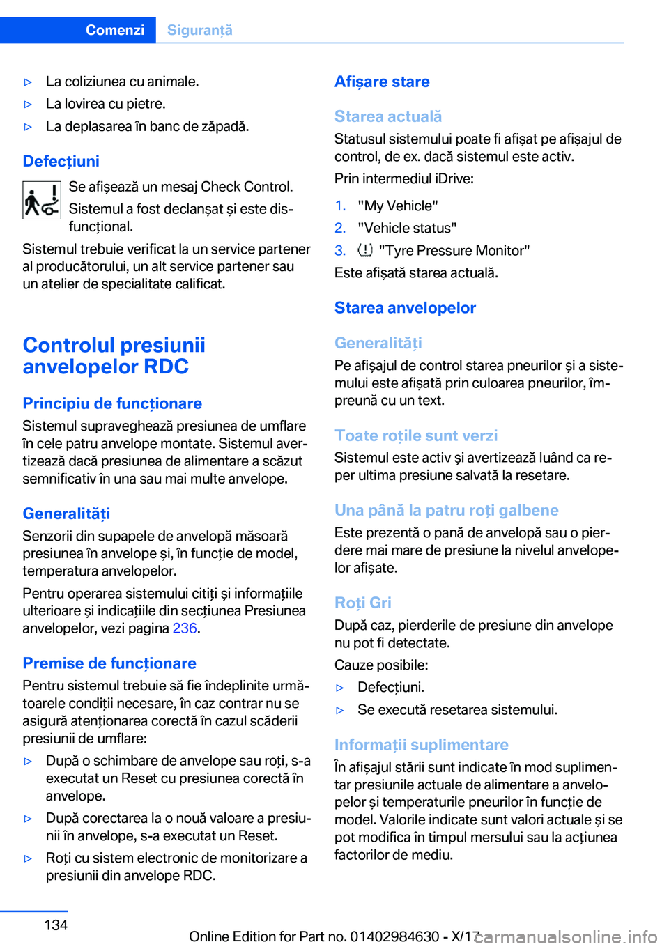 BMW 4 SERIES GRAN COUPE 2018  Ghiduri De Utilizare (in Romanian) 'y�L�a� �c�o�l�i�z�i�u�n�e�a� �c�u� �a�n�i�m�a�l�e�.'y�L�a� �l�o�v�i�r�e�a� �c�u� �p�i�e�t�r�e�.'y�L�a� �d�e�p�l�a�s�a�r�e�a� �