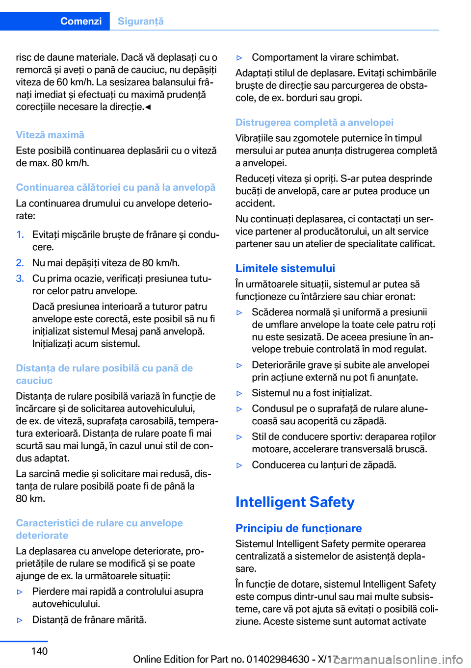 BMW 4 SERIES GRAN COUPE 2018  Ghiduri De Utilizare (in Romanian) �r�i�s�c� �d�e� �d�a�u�n�e� �m�a�t�e�r�i�a�l�e�.� �D�a�c�