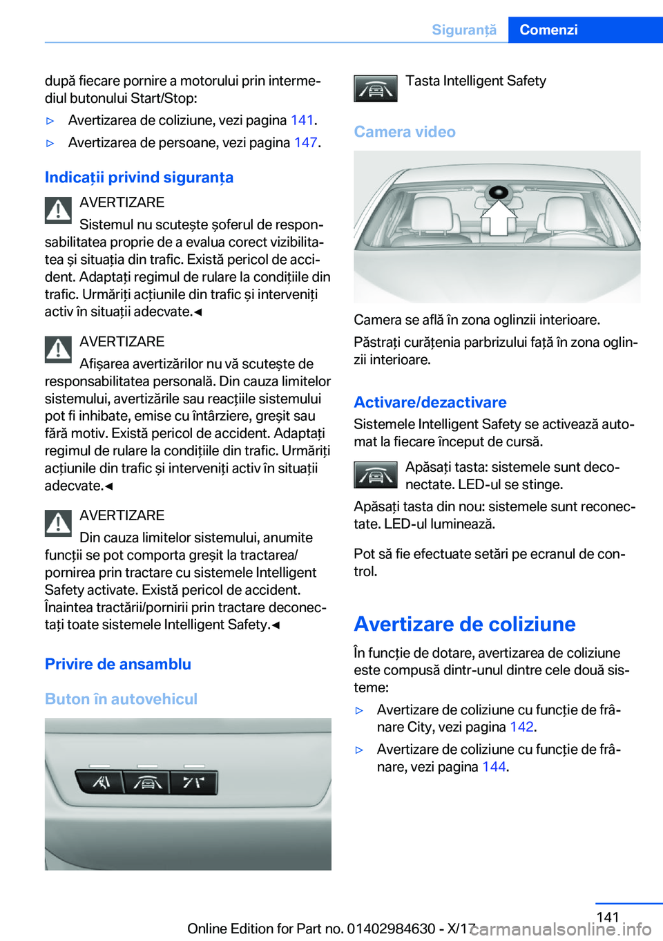 BMW 4 SERIES GRAN COUPE 2018  Ghiduri De Utilizare (in Romanian) �d�u�p�