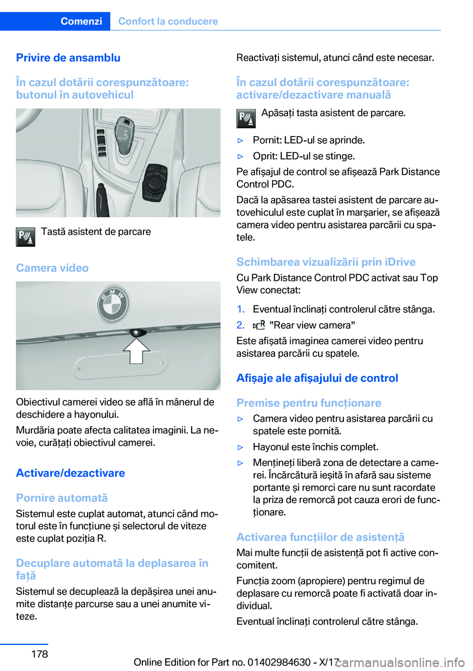 BMW 4 SERIES GRAN COUPE 2018  Ghiduri De Utilizare (in Romanian) �P�r�i�v�i�r�e��d�e��a�n�s�a�m�b�l�u
�