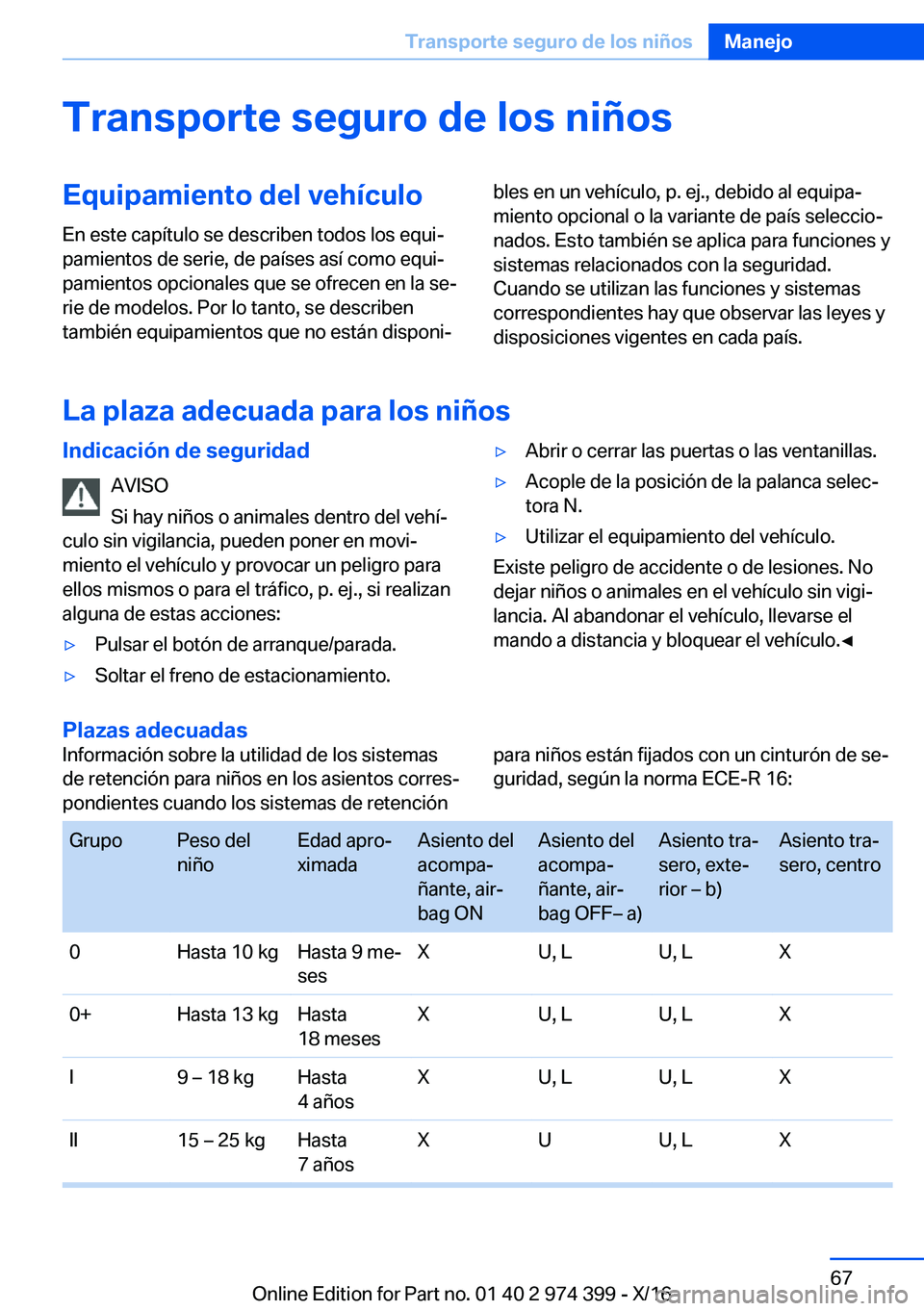 BMW 4 SERIES GRAN COUPE 2017  Manuales de Empleo (in Spanish) �T�r�a�n�s�p�o�r�t�e��s�e�g�u�r�o��d�e��l�o�s��n�i�