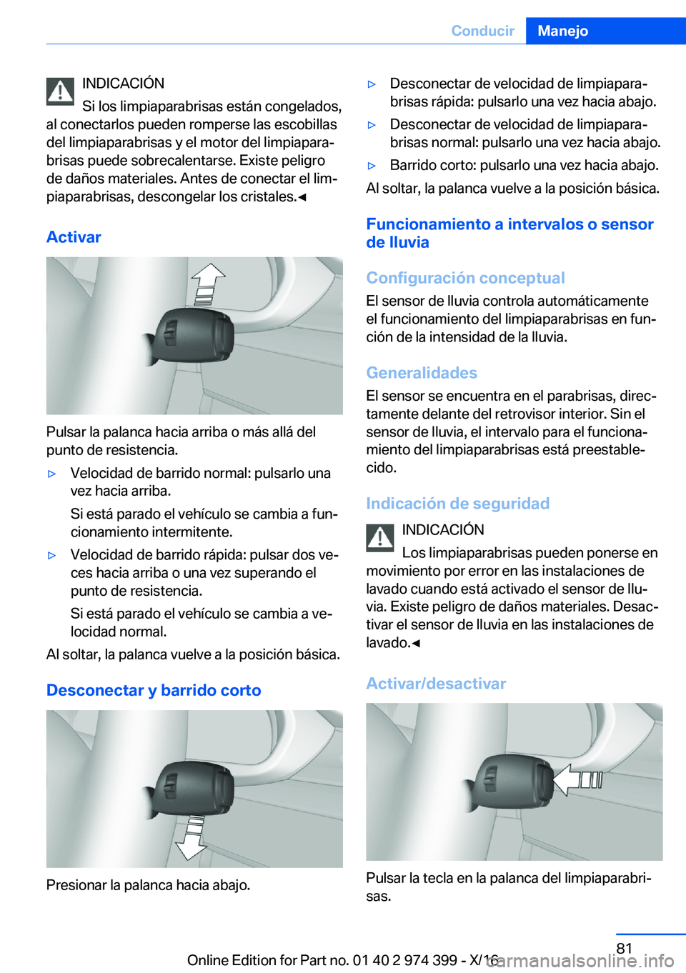 BMW 4 SERIES GRAN COUPE 2017  Manuales de Empleo (in Spanish) �I�N�D�I�C�A�C�I�