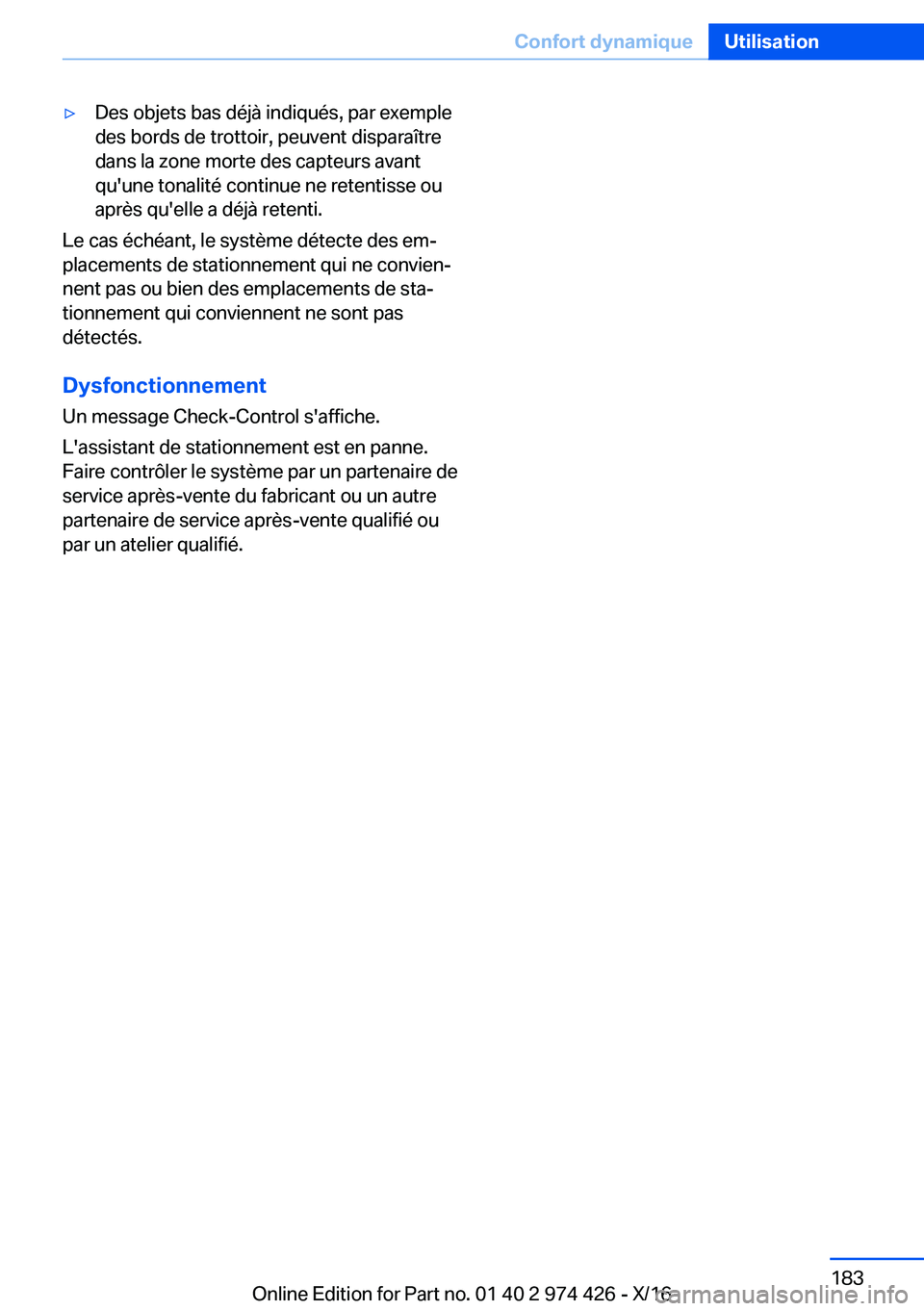 BMW 4 SERIES GRAN COUPE 2017  Notices Demploi (in French) 'y�D�e�s� �o�b�j�e�t�s� �b�a�s� �d�é�j�
