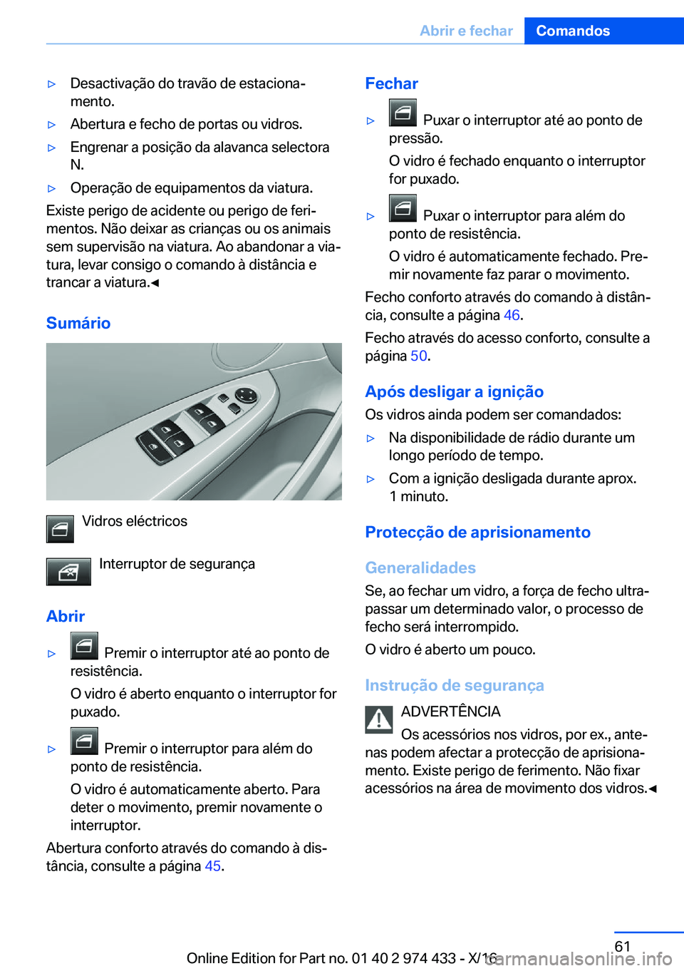 BMW 4 SERIES GRAN COUPE 2017  Manual do condutor (in Portuguese) y�D�e�s�a�c�t�i�v�a�