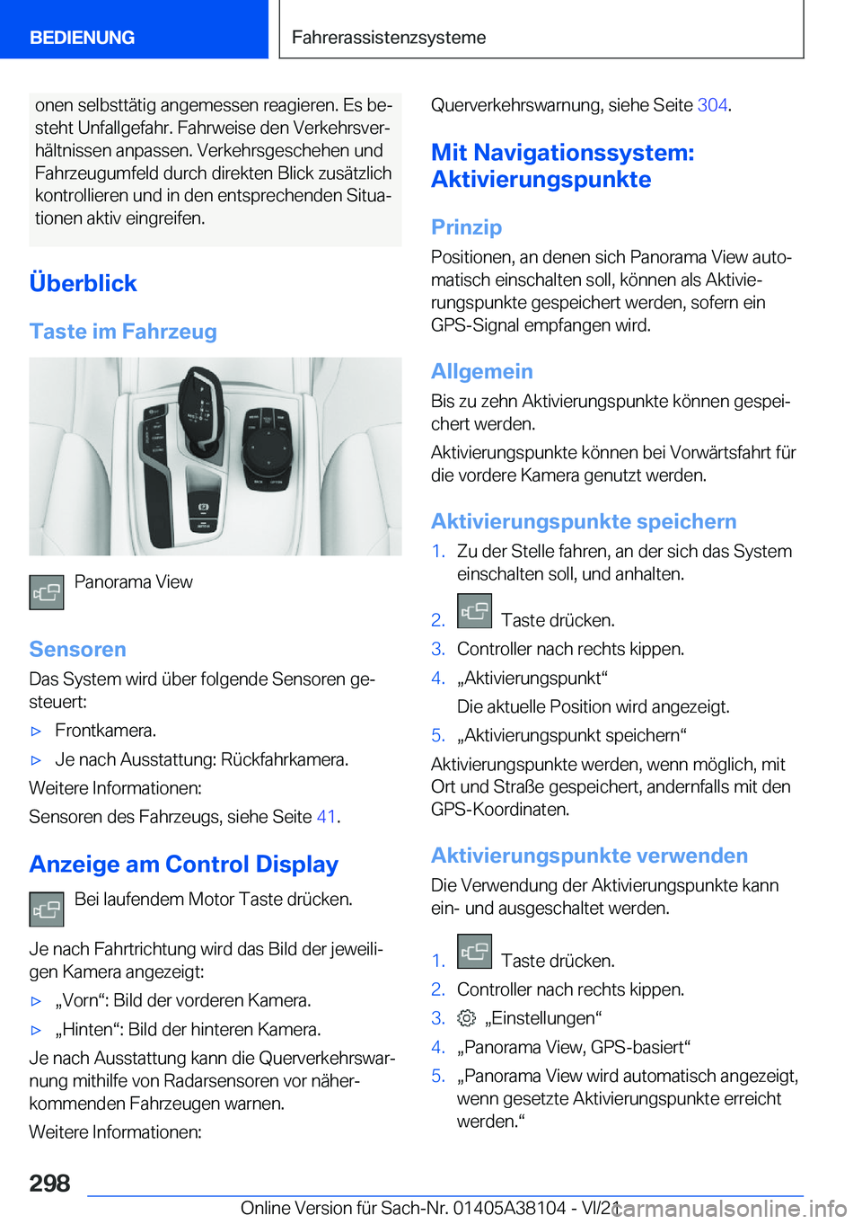 BMW 5 SERIES 2022  Betriebsanleitungen (in German) �o�n�e�n��s�e�l�b�s�t�t�
