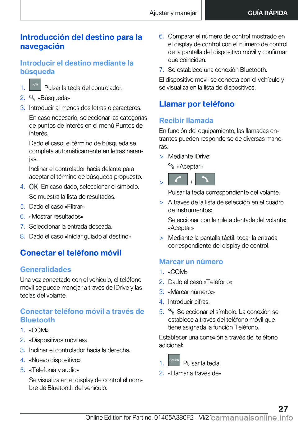 BMW 5 SERIES 2022  Manuales de Empleo (in Spanish) �I�n�t�r�o�d�u�c�c�i�