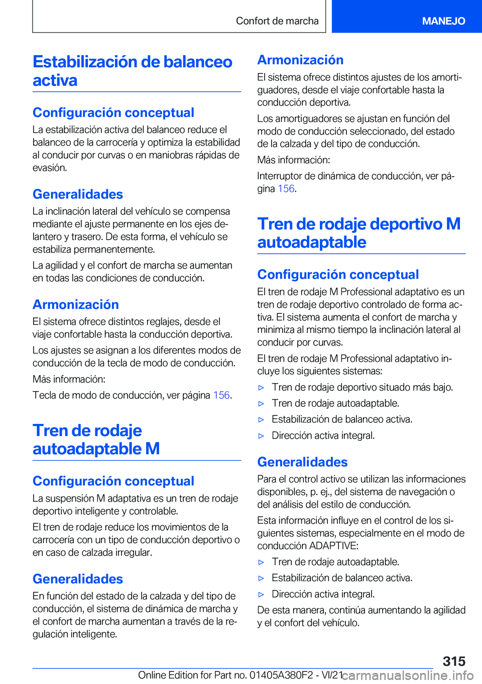 BMW 5 SERIES 2022  Manuales de Empleo (in Spanish) �E�s�t�a�b�i�l�i�z�a�c�i�
