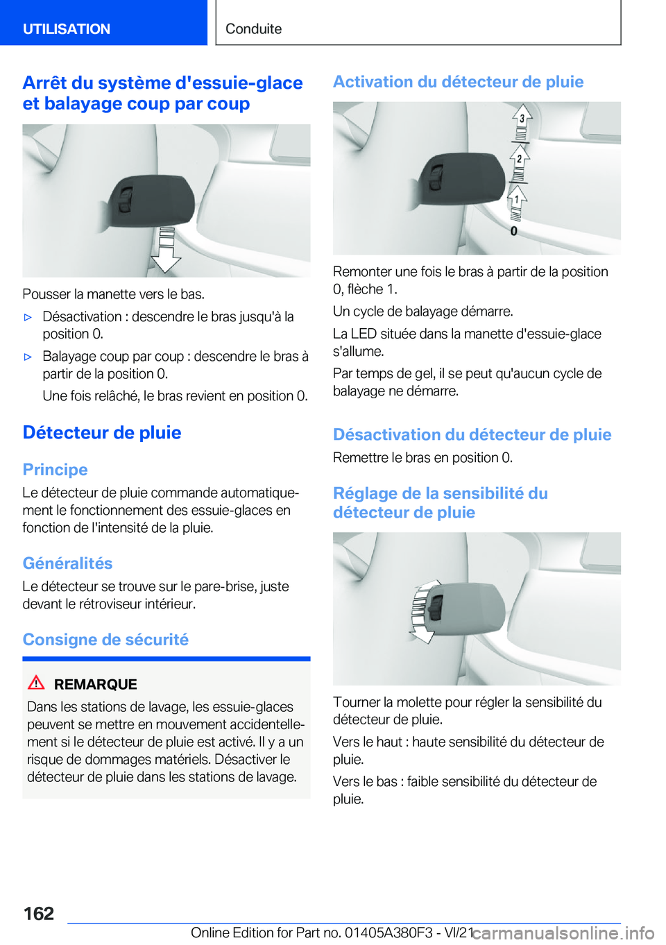 BMW 5 SERIES 2022  Notices Demploi (in French) �A�r�r�ê�t��d�u��s�y�s�t�è�m�e��d�'�e�s�s�u�i�e�-�g�l�a�c�e
�e�t��b�a�l�a�y�a�g�e��c�o�u�p��p�a�r��c�o�u�p
�P�o�u�s�s�e�r��l�a��m�a�n�e�t�t�e��v�e�r�s��l�e��b�a�s�.
'x�D�é�s�a�c
