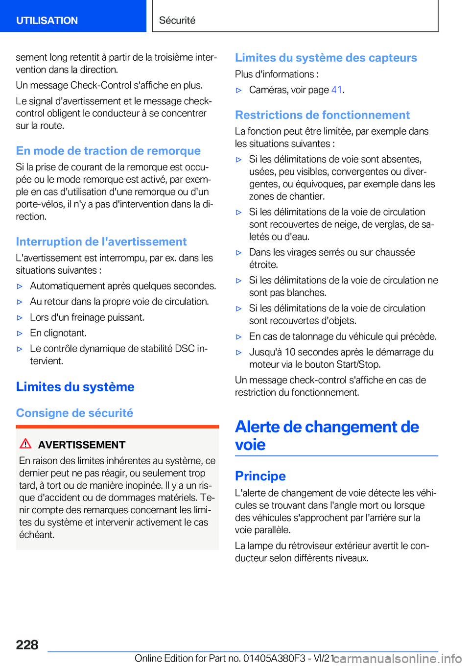 BMW 5 SERIES 2022  Notices Demploi (in French) �s�e�m�e�n�t��l�o�n�g��r�e�t�e�n�t�i�t��