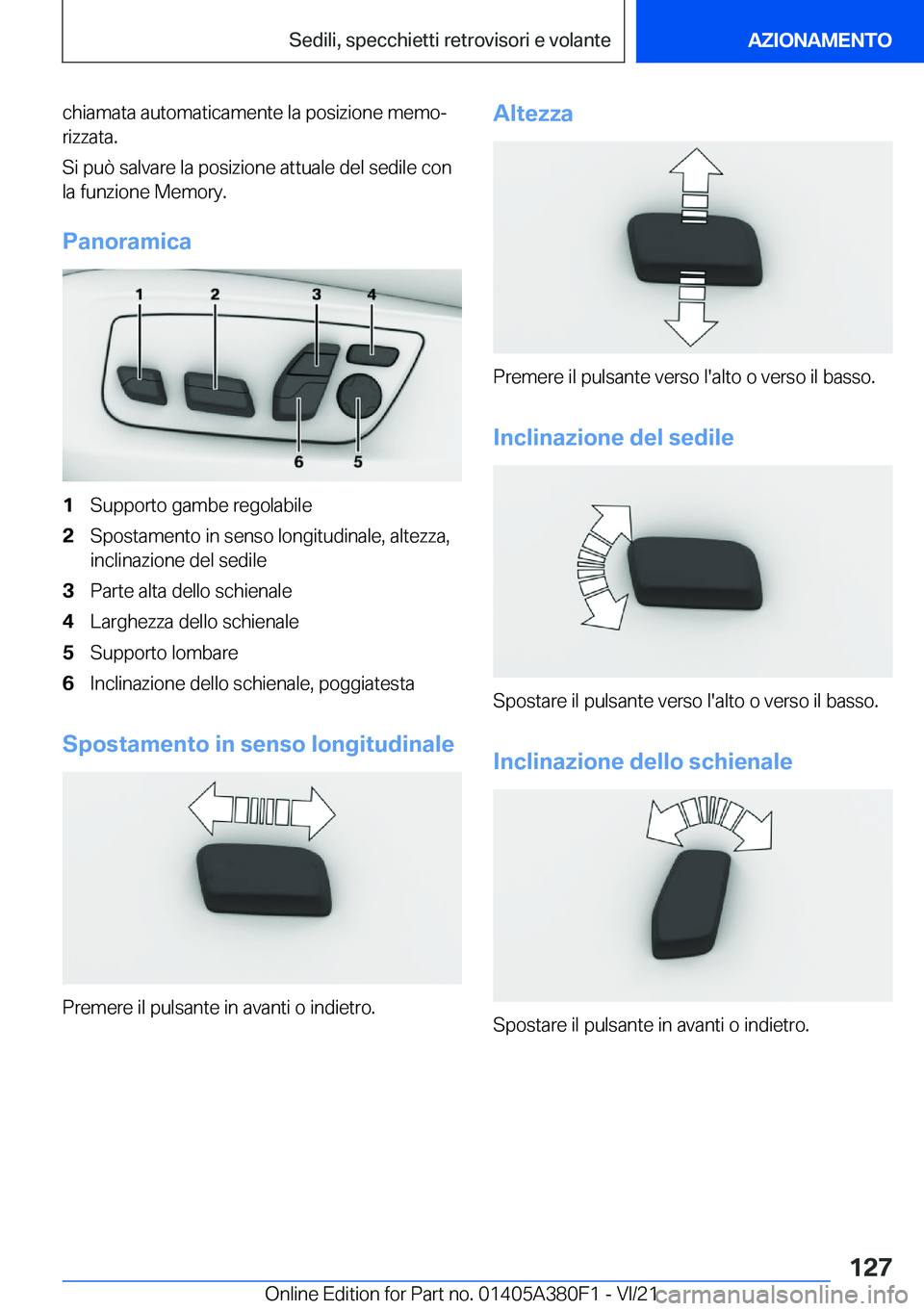 BMW 5 SERIES 2022  Libretti Di Uso E manutenzione (in Italian) �c�h�i�a�m�a�t�a��a�u�t�o�m�a�t�i�c�a�m�e�n�t�e��l�a��p�o�s�i�z�i�o�n�e��m�e�m�oª
�r�i�z�z�a�t�a�.
�S�i��p�u�