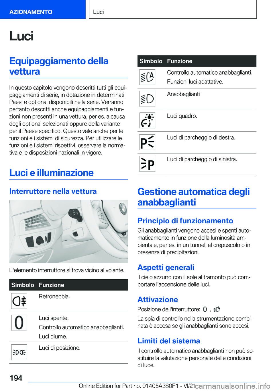 BMW 5 SERIES 2022  Libretti Di Uso E manutenzione (in Italian) �L�u�c�i�E�q�u�i�p�a�g�g�i�a�m�e�n�t�o��d�e�l�l�a�v�e�t�t�u�r�a
�I�n��q�u�e�s�t�o��c�a�p�i�t�o�l�o��v�e�n�g�o�n�o��d�e�s�c�r�i�t�t�i��t�u�t�t�i��g�l�i��e�q�u�iª
�p�a�g�g�i�a�m�e�n�t�i��d�i�