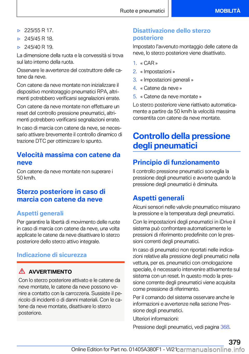 BMW 5 SERIES 2022  Libretti Di Uso E manutenzione (in Italian) 'x�2�2�5�/�5�5��R��1�7�.'x�2�4�5�/�4�5��R��1�8�.'x�2�4�5�/�4�0��R��1�9�.
�L�a��d�i�m�e�n�s�i�o�n�e��d�e�l�l�a��r�u�o�t�a��e��l�a��c�o�n�v�e�s�s�i�t�