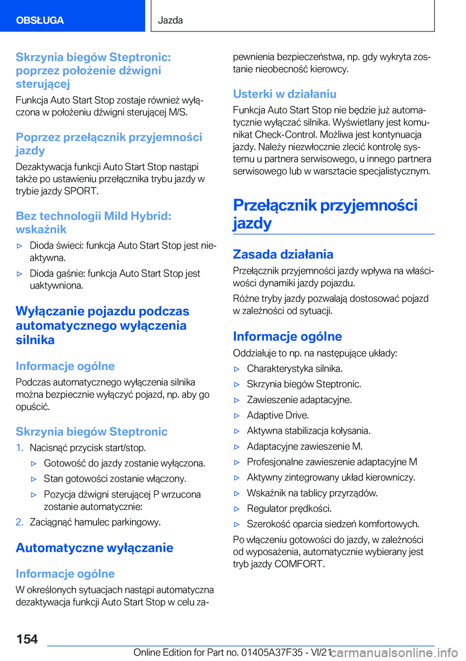 BMW 5 SERIES 2022  Instrukcja obsługi (in Polish) �S�k�r�z�y�n�i�a��b�i�e�g�