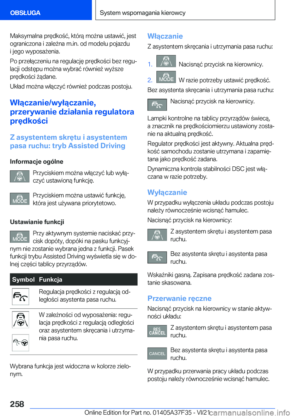 BMW 5 SERIES 2022  Instrukcja obsługi (in Polish) �M�a�k�s�y�m�a�l�n�a��p�r�