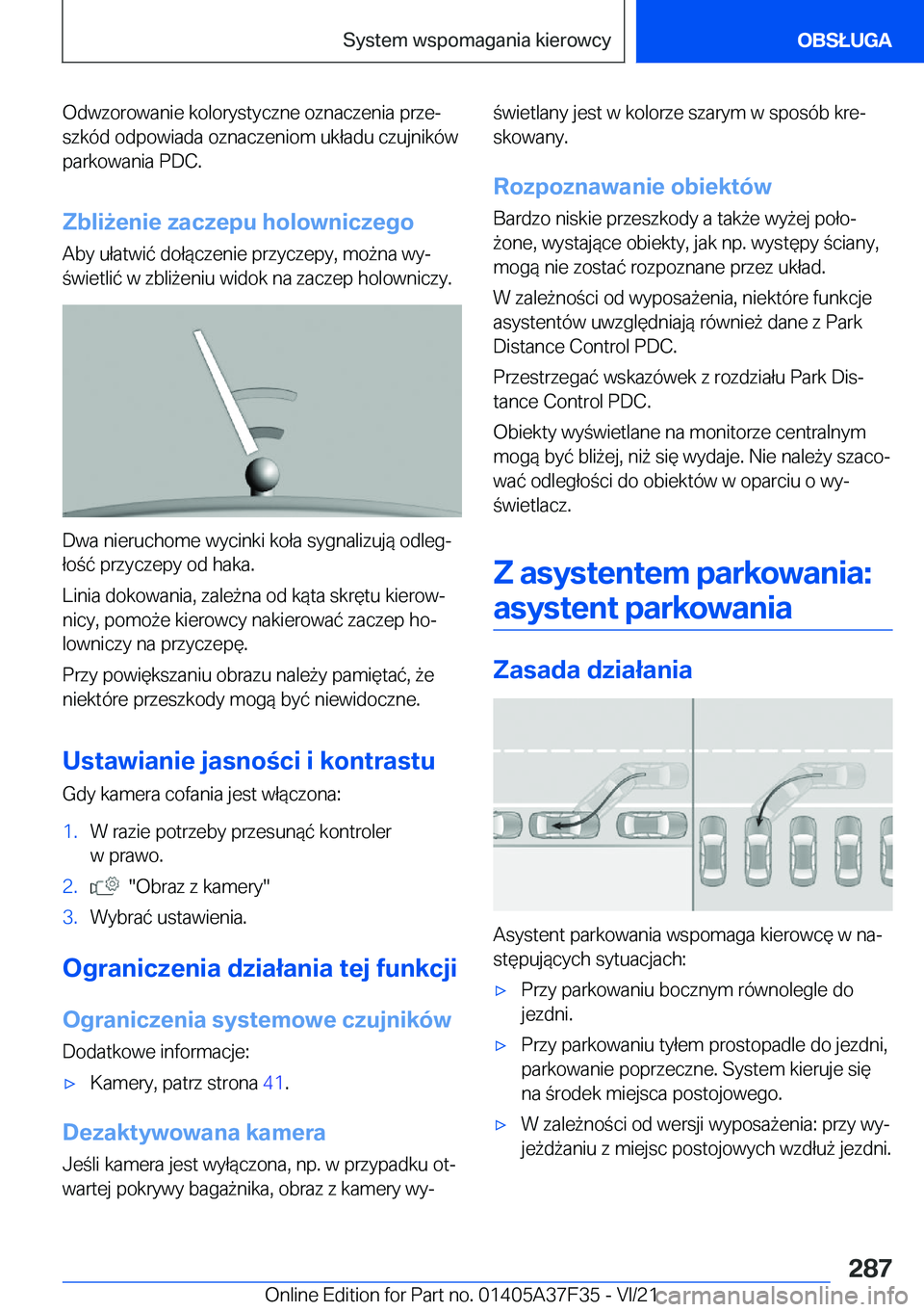 BMW 5 SERIES 2022  Instrukcja obsługi (in Polish) �O�d�w�z�o�r�o�w�a�n�i�e��k�o�l�o�r�y�s�t�y�c�z�n�e��o�z�n�a�c�z�e�n�i�a��p�r�z�ej
�s�z�k�