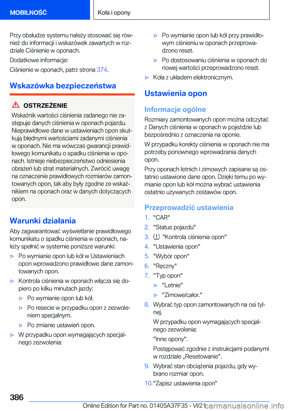 BMW 5 SERIES 2022  Instrukcja obsługi (in Polish) �P�r�z�y��o�b�s�ł�u�d�z�e��s�y�s�t�e�m�u��n�a�l�e9�y��s�t�o�s�o�w�a�