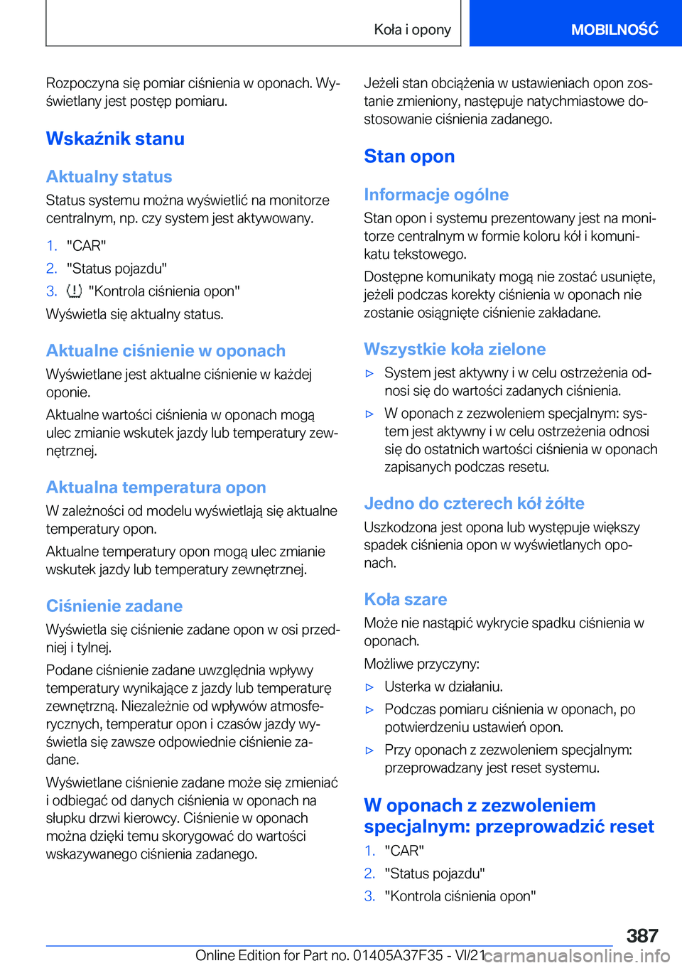 BMW 5 SERIES 2022  Instrukcja obsługi (in Polish) �R�o�z�p�o�c�z�y�n�a��s�i�