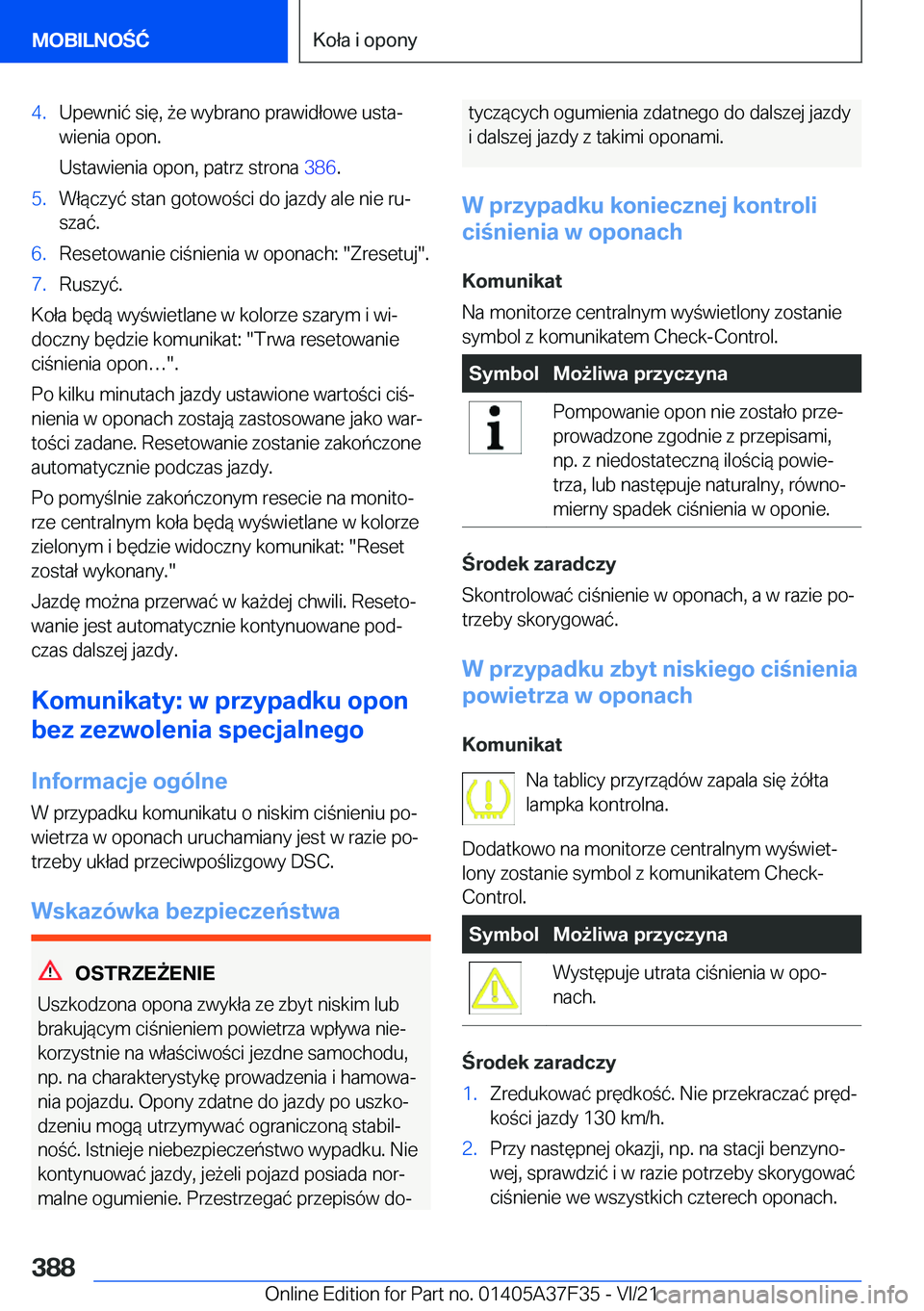 BMW 5 SERIES 2022  Instrukcja obsługi (in Polish) �4�.�U�p�e�w�n�i�