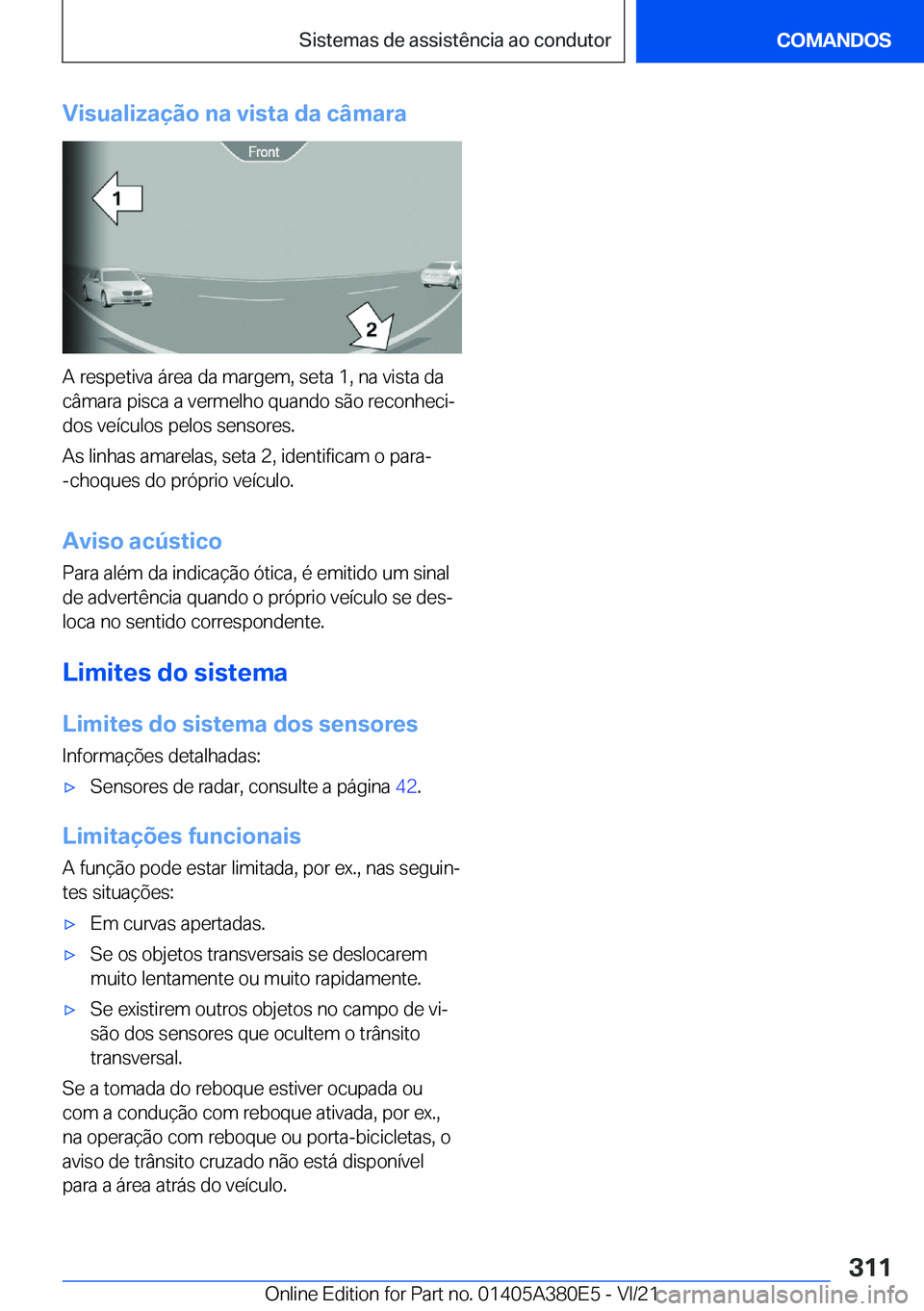 BMW 5 SERIES 2022  Manual do condutor (in Portuguese) �V�i�s�u�a�l�i�z�a�
