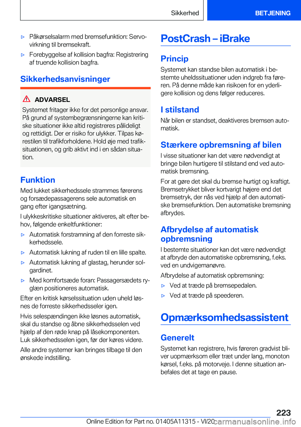 BMW 5 SERIES 2021  InstruktionsbØger (in Danish) 'x�P�å�k�