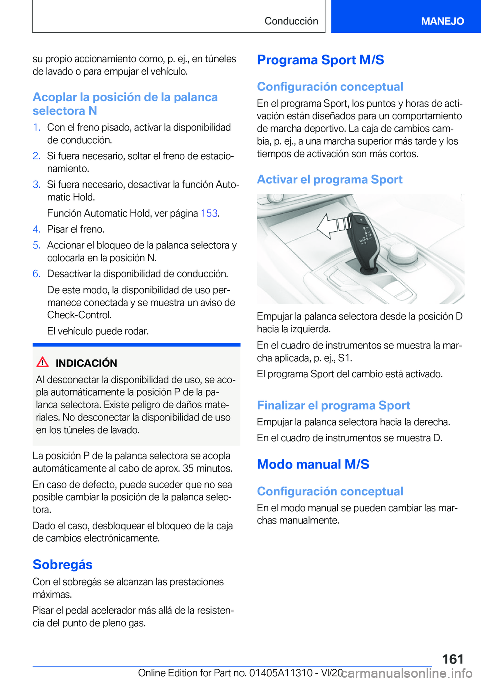 BMW 5 SERIES 2021  Manuales de Empleo (in Spanish) �s�u��p�r�o�p�i�o��a�c�c�i�o�n�a�m�i�e�n�t�o��c�o�m�o�,��p�.��e�j�.�,��e�n��t�