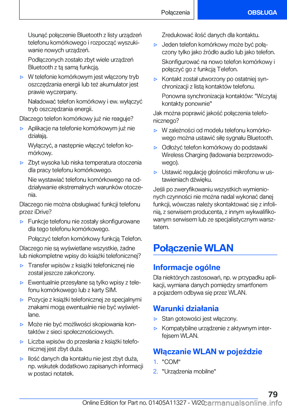 BMW 5 SERIES 2021  Instrukcja obsługi (in Polish) �U�s�u�n�