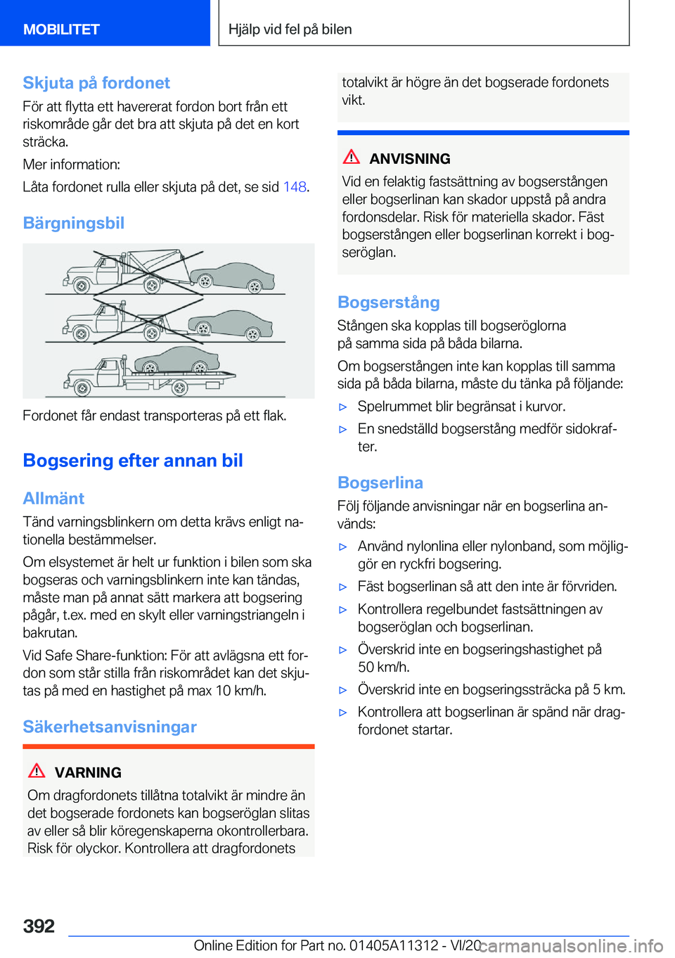 BMW 5 SERIES 2021  InstruktionsbÖcker (in Swedish) �S�k�j�u�t�a��p�å��f�o�r�d�o�n�e�t�F�