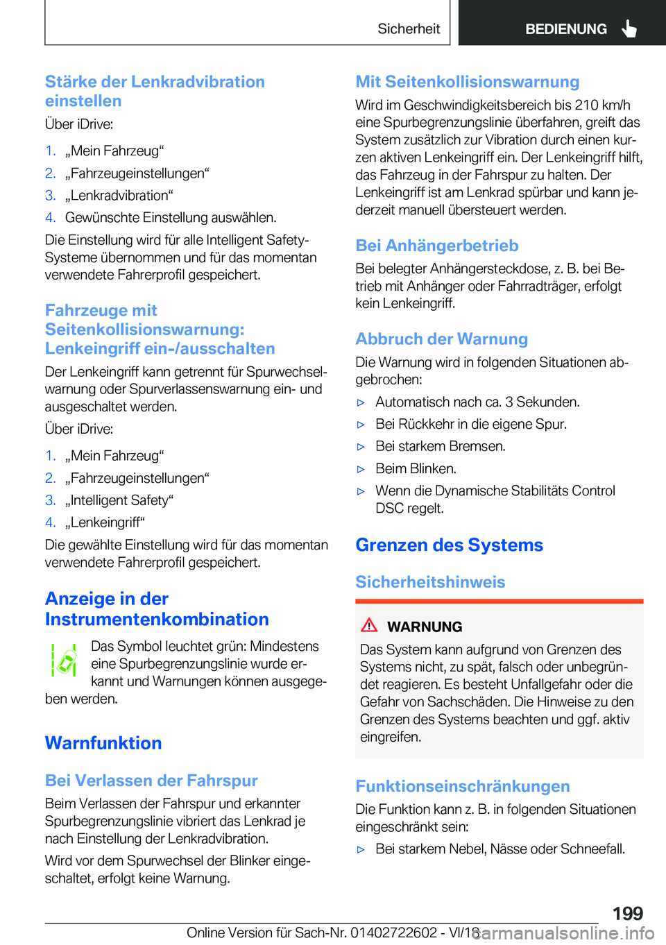 BMW 5 SERIES 2019  Betriebsanleitungen (in German) �S�t�