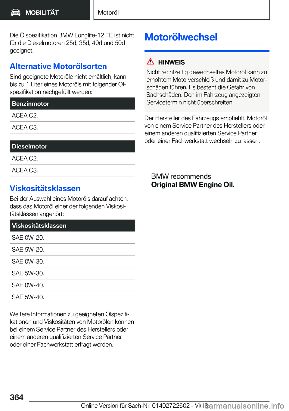 BMW 5 SERIES 2019  Betriebsanleitungen (in German) �D�i�e��