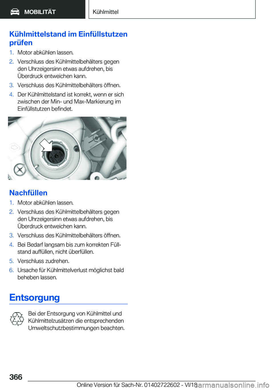 BMW 5 SERIES 2019  Betriebsanleitungen (in German) �K�