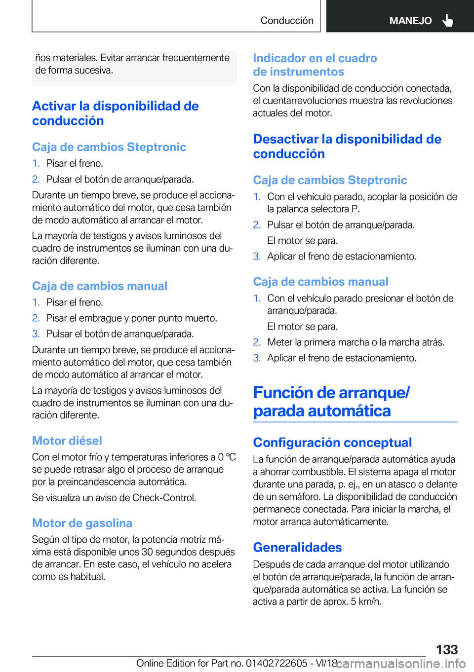 BMW 5 SERIES 2019  Manuales de Empleo (in Spanish) �