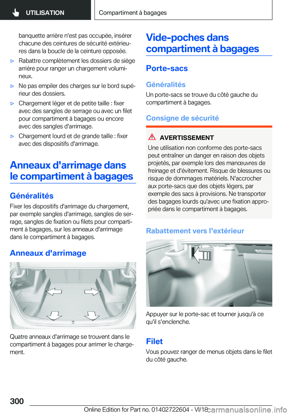 BMW 5 SERIES 2019  Notices Demploi (in French) �b�a�n�q�u�e�t�t�e��a�r�r�i�è�r�e��n�'�e�s�t��p�a�s��o�c�c�u�p�é�e�,��i�n�s�é�r�e�r�c�h�a�c�u�n�e��d�e�s��c�e�i�n�t�u�r�e�s��d�e��s�é�c�u�r�i�t�é��e�x�t�é�r�i�e�uj�r�e�s��d�a�n�s