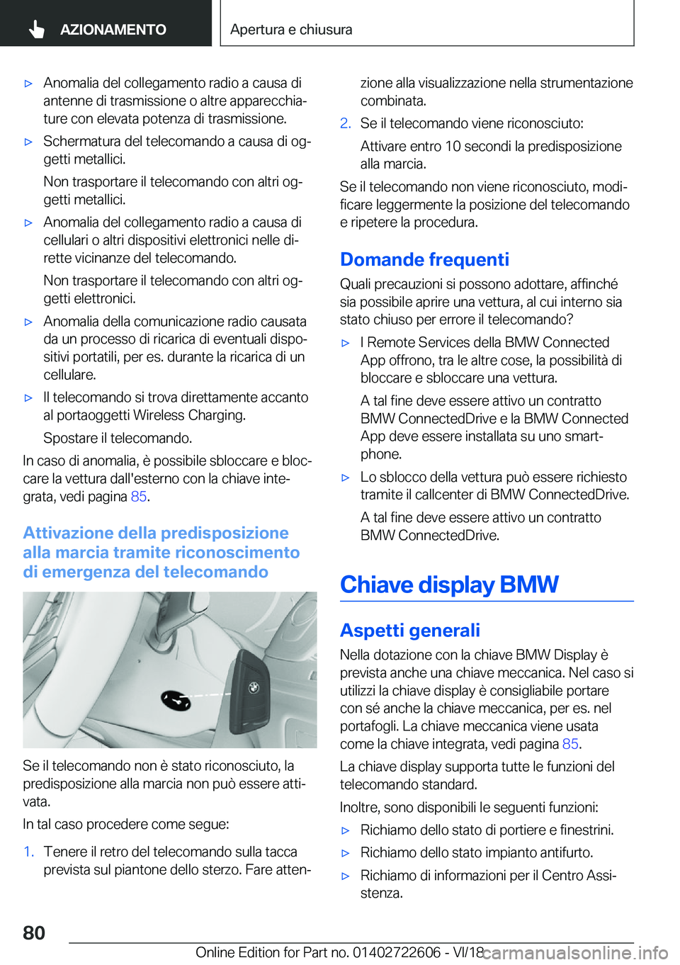 BMW 5 SERIES 2019  Libretti Di Uso E manutenzione (in Italian) 'x�A�n�o�m�a�l�i�a��d�e�l��c�o�l�l�e�g�a�m�e�n�t�o��r�a�d�i�o��a��c�a�u�s�a��d�i
�a�n�t�e�n�n�e��d�i��t�r�a�s�m�i�s�s�i�o�n�e��o��a�l�t�r�e��a�p�p�a�r�e�c�c�h�i�aª
�t�u�r�e��c�o�n��