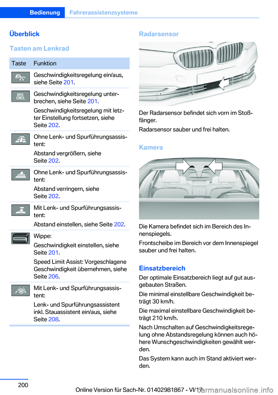 BMW 5 SERIES 2018  Betriebsanleitungen (in German) �