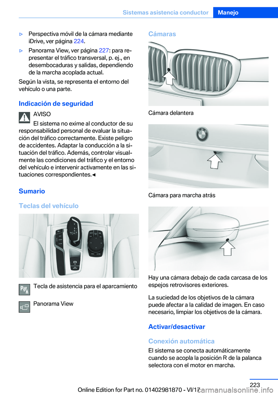 BMW 5 SERIES 2018  Manuales de Empleo (in Spanish) 'y�P�e�r�s�p�e�c�t�i�v�a� �m�