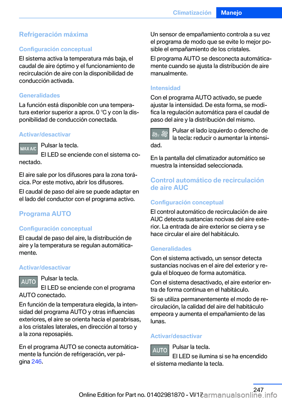 BMW 5 SERIES 2018  Manuales de Empleo (in Spanish) �R�e�f�r�i�g�e�r�a�c�i�