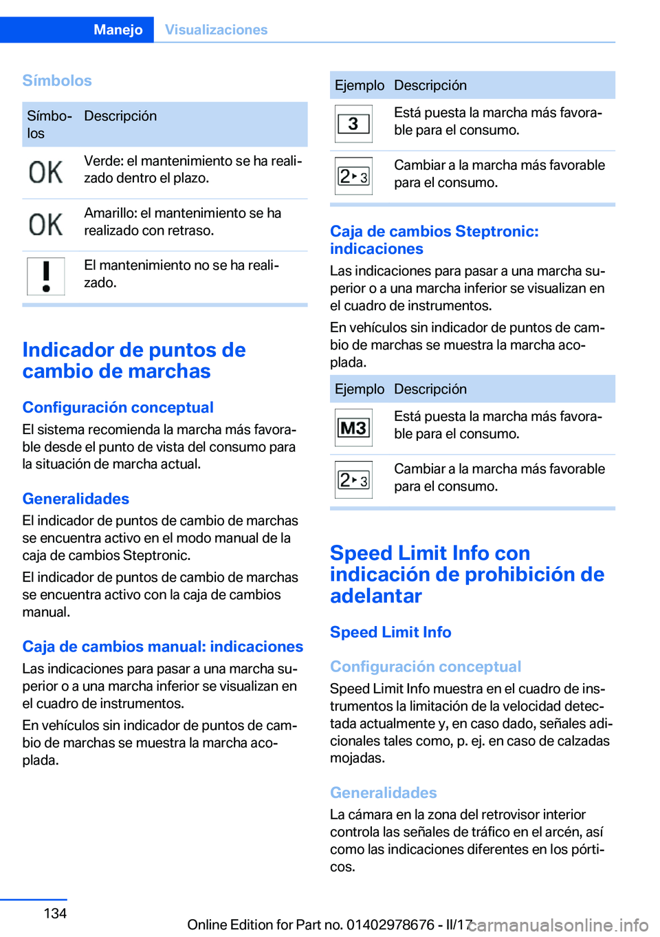 BMW 5 SERIES 2017  Manuales de Empleo (in Spanish) �S�