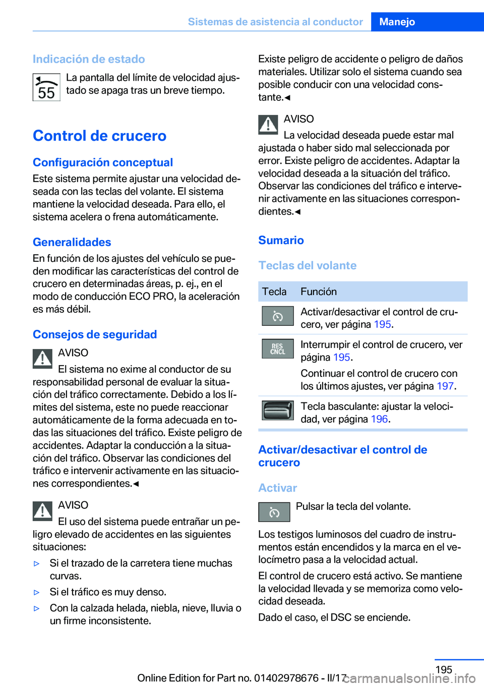 BMW 5 SERIES 2017  Manuales de Empleo (in Spanish) �I�n�d�i�c�a�c�i�