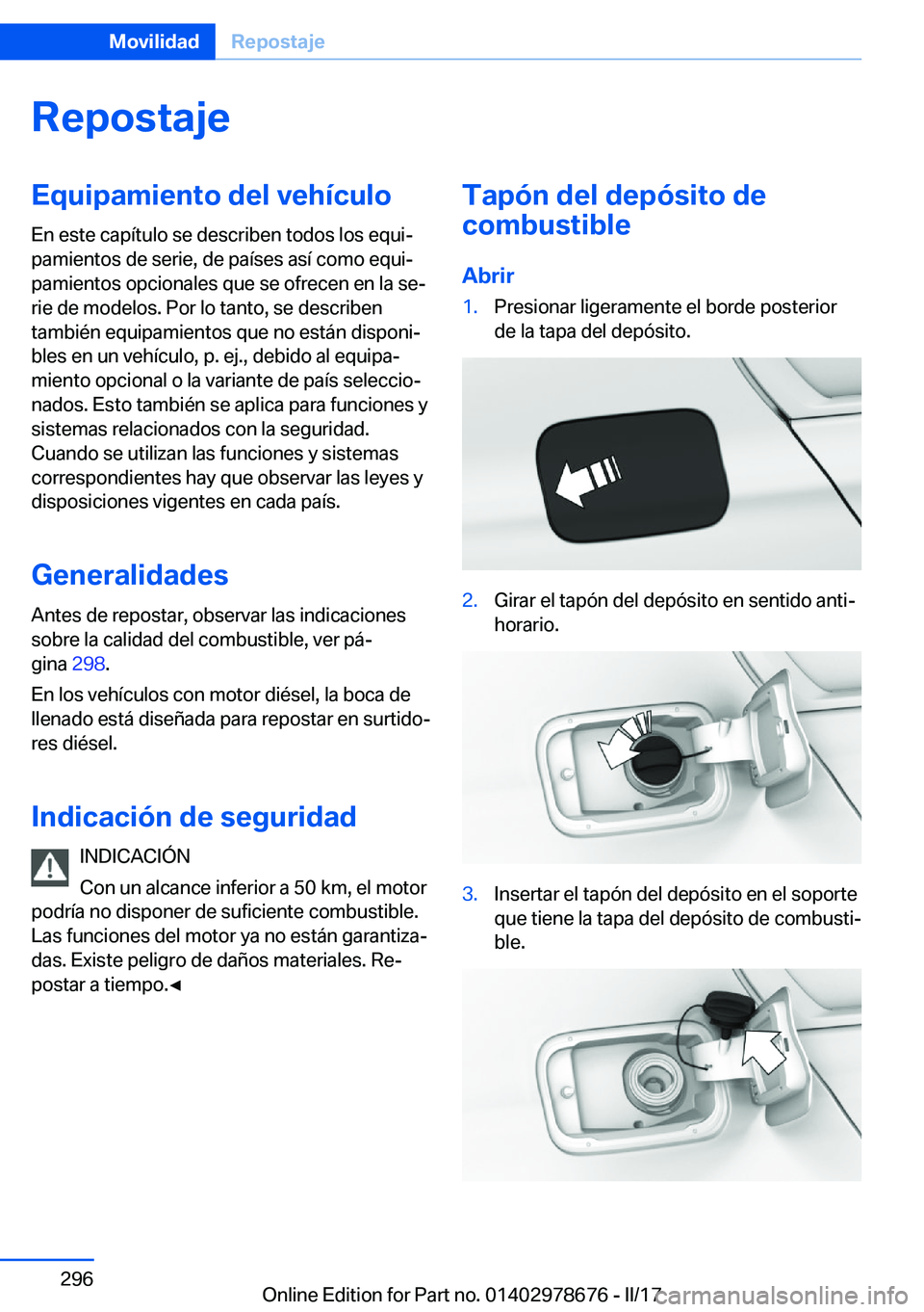 BMW 5 SERIES 2017  Manuales de Empleo (in Spanish) �R�e�p�o�s�t�a�j�e�E�q�u�i�p�a�m�i�e�n�t�o��d�e�l��v�e�h�