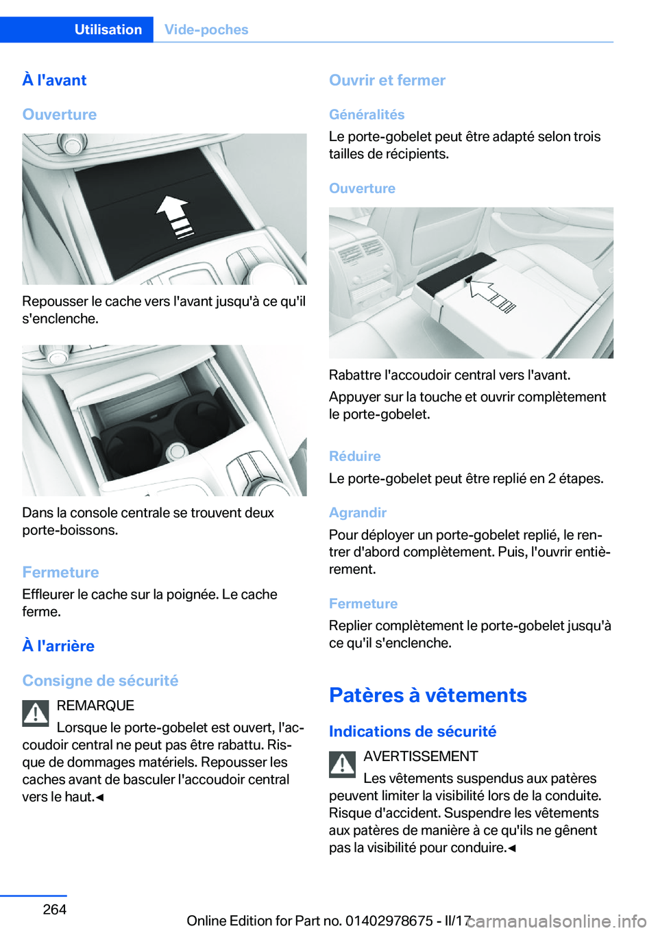 BMW 5 SERIES 2017  Notices Demploi (in French) �