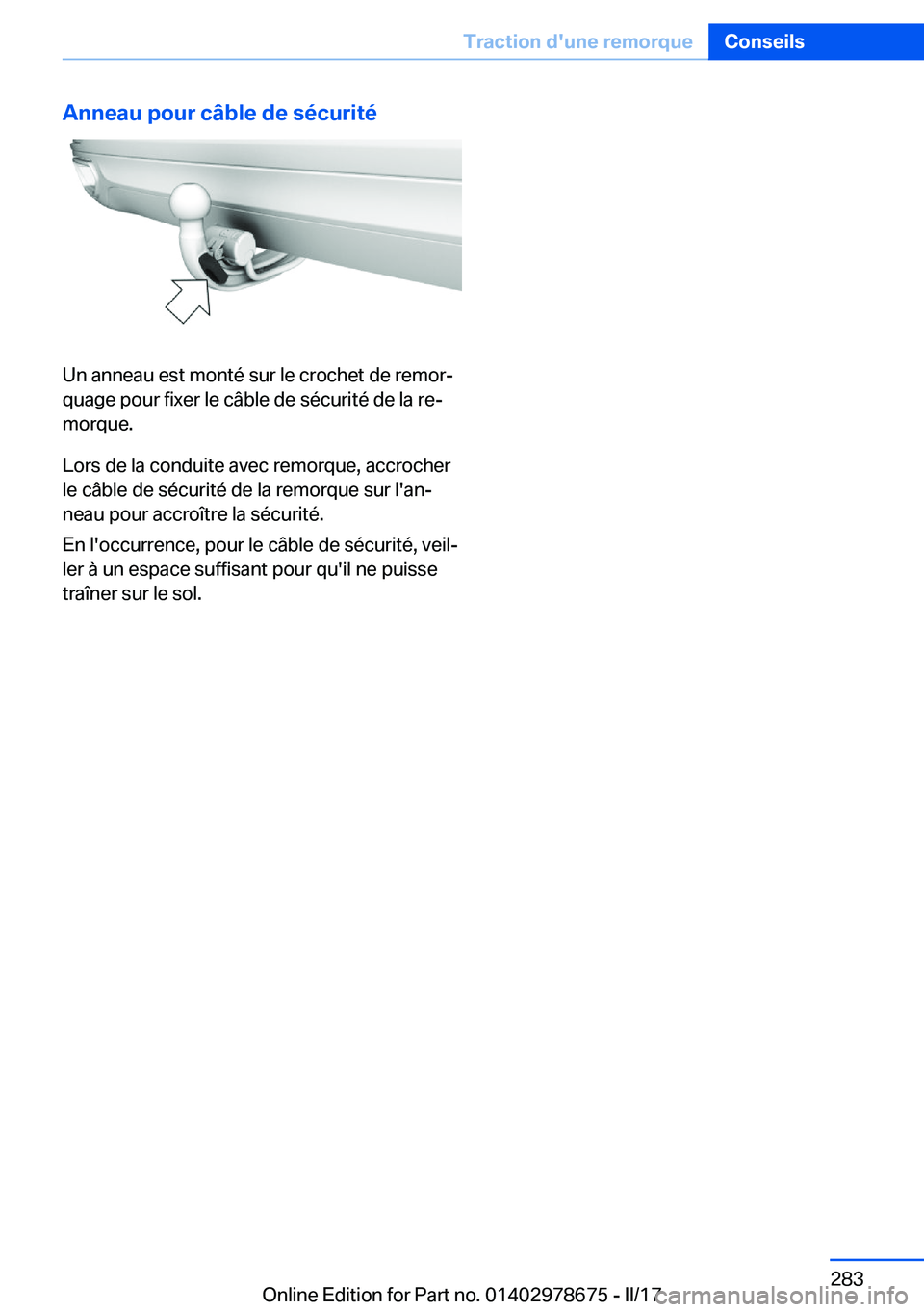 BMW 5 SERIES 2017  Notices Demploi (in French) �A�n�n�e�a�u��p�o�u�r��c�