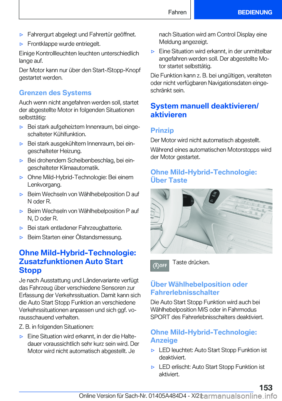 BMW 7 SERIES 2022  Betriebsanleitungen (in German) 'x�F�a�h�r�e�r�g�u�r�t��a�b�g�e�l�e�g�t��u�n�d��F�a�h�r�e�r�t�