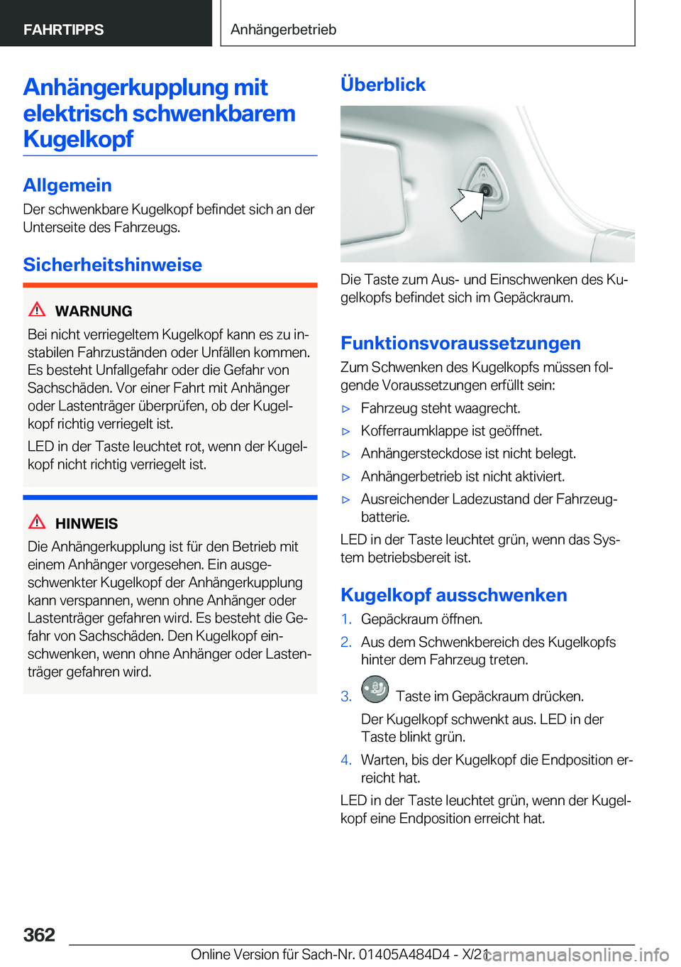 BMW 7 SERIES 2022  Betriebsanleitungen (in German) �A�n�h�