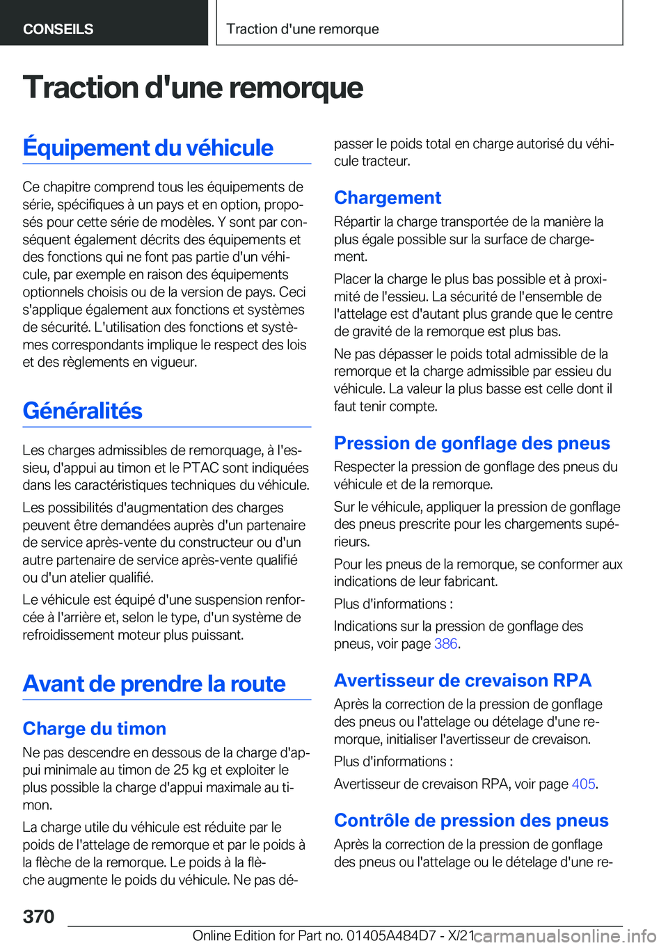 BMW 7 SERIES 2022  Notices Demploi (in French) �T�r�a�c�t�i�o�n��d�'�u�n�e��r�e�m�o�r�q�u�e�