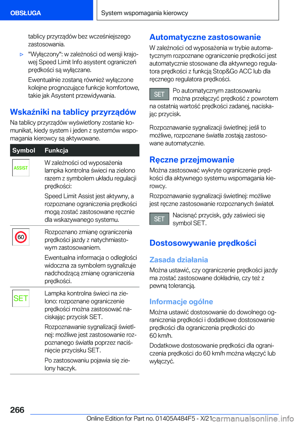 BMW 7 SERIES 2022  Instrukcja obsługi (in Polish) �t�a�b�l�i�c�y��p�r�z�y�r�z�