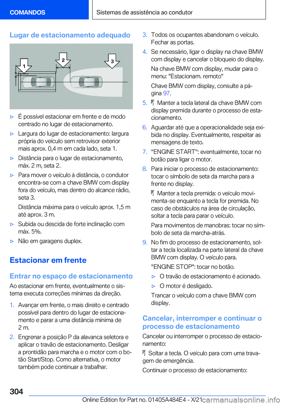BMW 7 SERIES 2022  Manual do condutor (in Portuguese) �L�u�g�a�r��d�e��e�s�t�a�c�i�o�n�a�m�e�n�t�o��a�d�e�q�u�a�d�o'x�