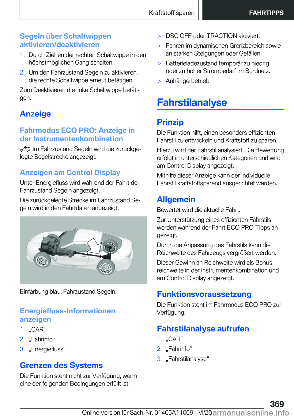 BMW 7 SERIES 2021  Betriebsanleitungen (in German) �S�e�g�e�l�n��