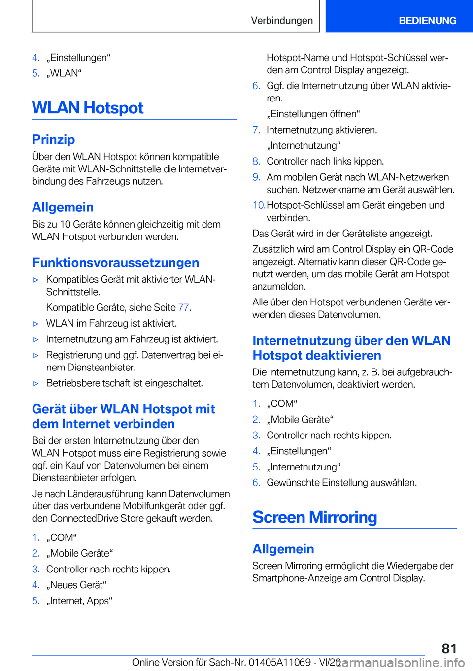 BMW 7 SERIES 2021  InstruktionsbØger (in Danish) �4�.x�E�i�n�s�t�e�l�l�u�n�g�e�nv�5�.x�W�L�A�Nv
�W�L�A�N��H�o�t�s�p�o�t
�P�r�i�n�z�i�p
�